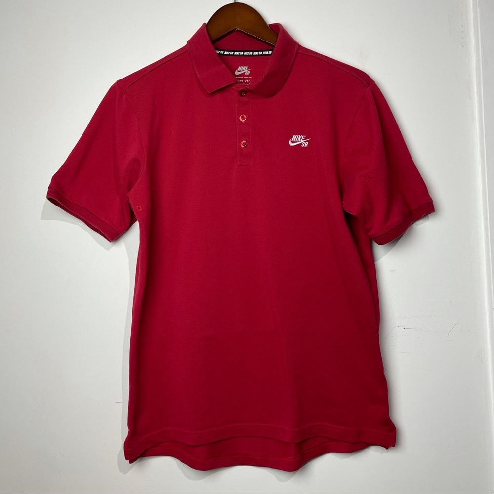 Nike Men's Red Polo Shirt